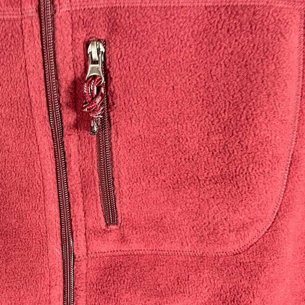 GH BASS Fleece Full Zip Vest Mens XL Tawny Port Red Hiking Outdoor Golf EUC - Picture 7 of 10